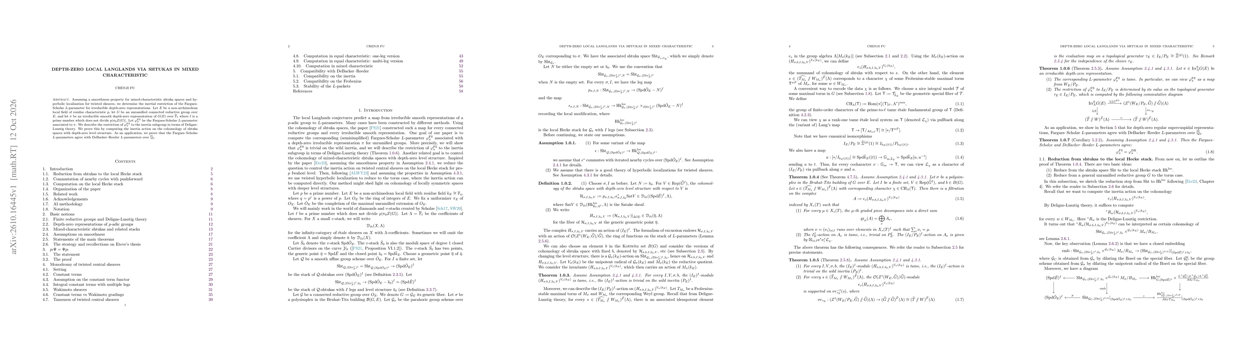 Thumbnail for Depth-zero local Langlands via shtukas in mixed characteristic