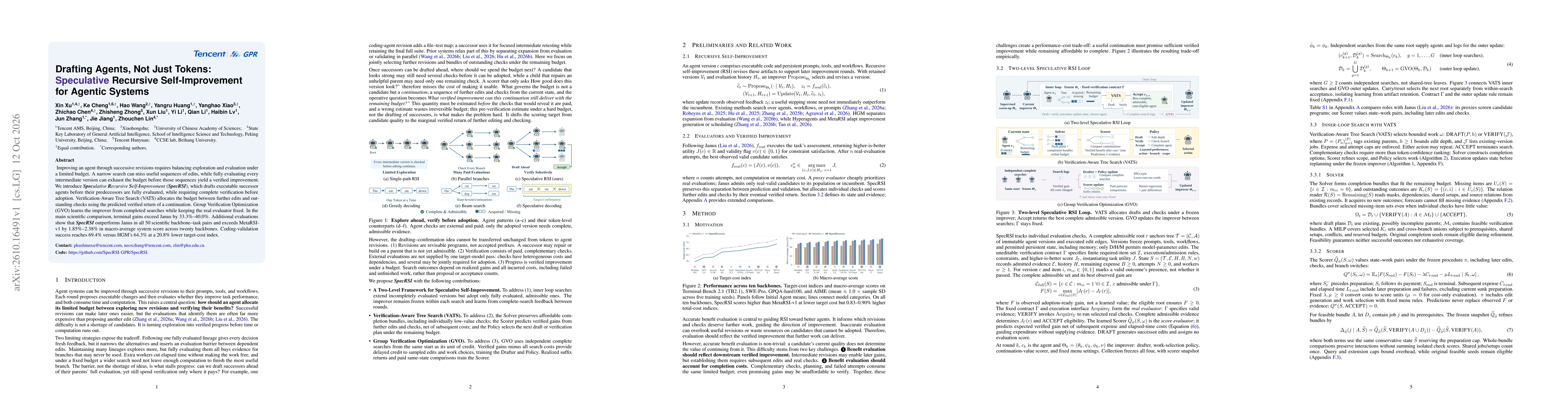 Thumbnail for Drafting Agents, Not Just Tokens: Speculative Recursive Self-Improvement for Agentic Systems
