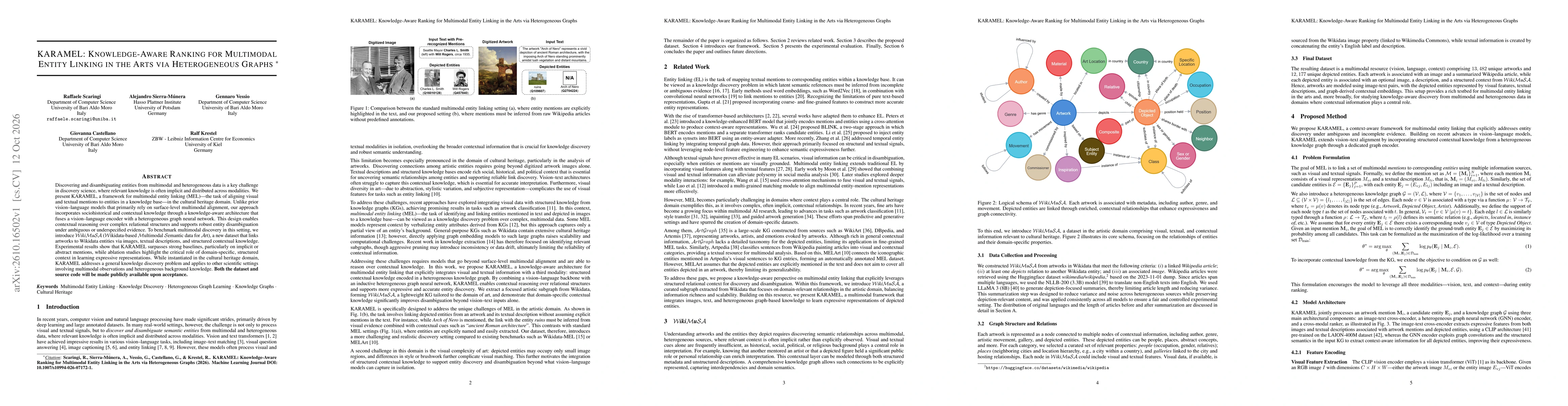 Thumbnail for KARAMEL: Knowledge-Aware Ranking for Multimodal Entity Linking in the Arts via Heterogeneous Graphs