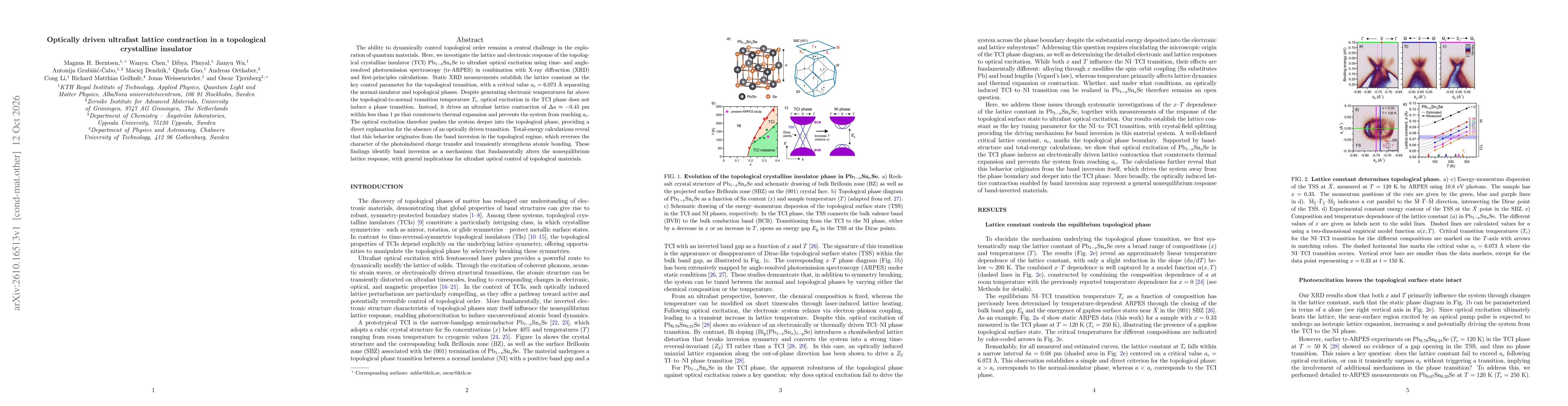 Thumbnail for Optically driven ultrafast lattice contraction in a topological crystalline insulator