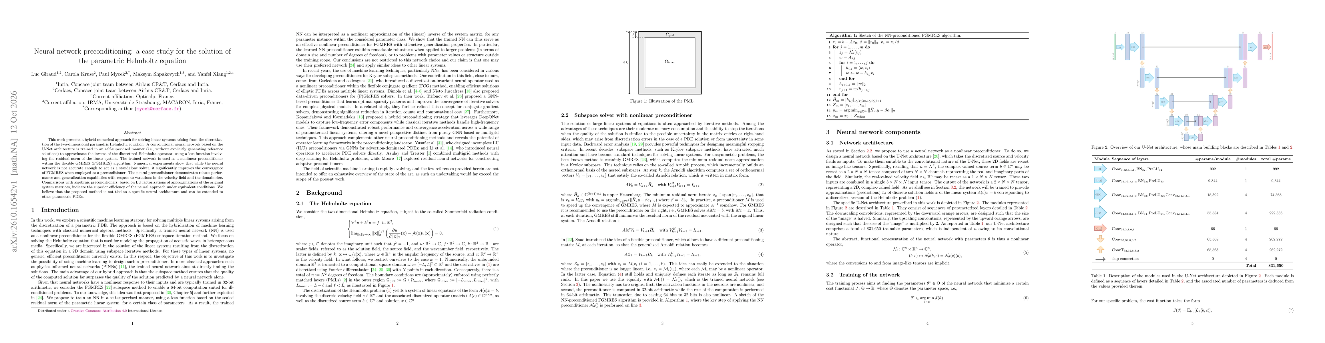 Thumbnail for Neural Network Preconditioning: A Case Study for the Solution of the Parametric Helmholtz Equation