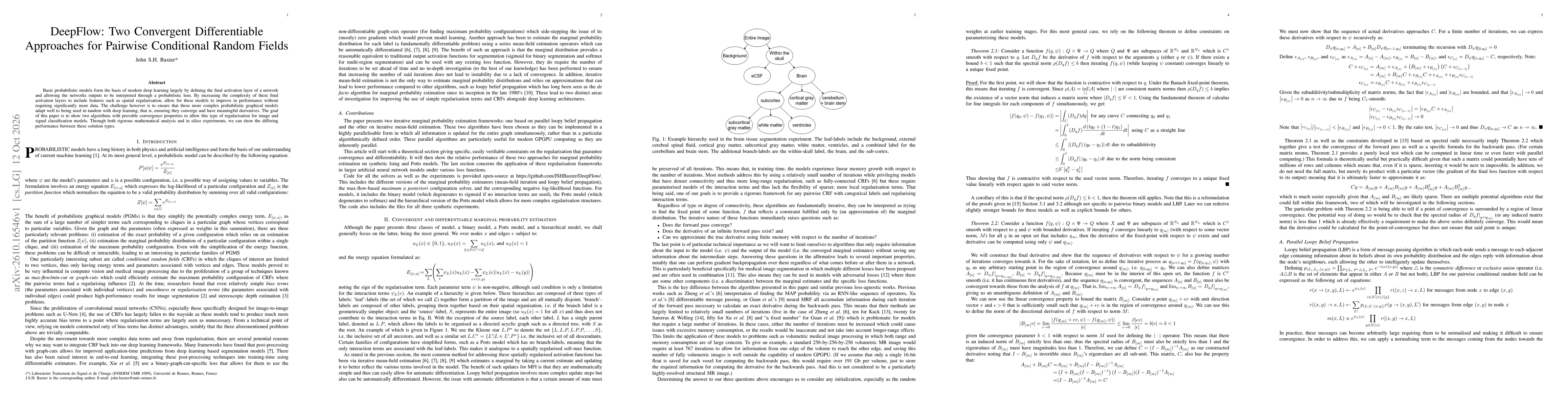 Thumbnail for DeepFlow: Two Convergent Differentiable Approaches for Pairwise Conditional Random Fields