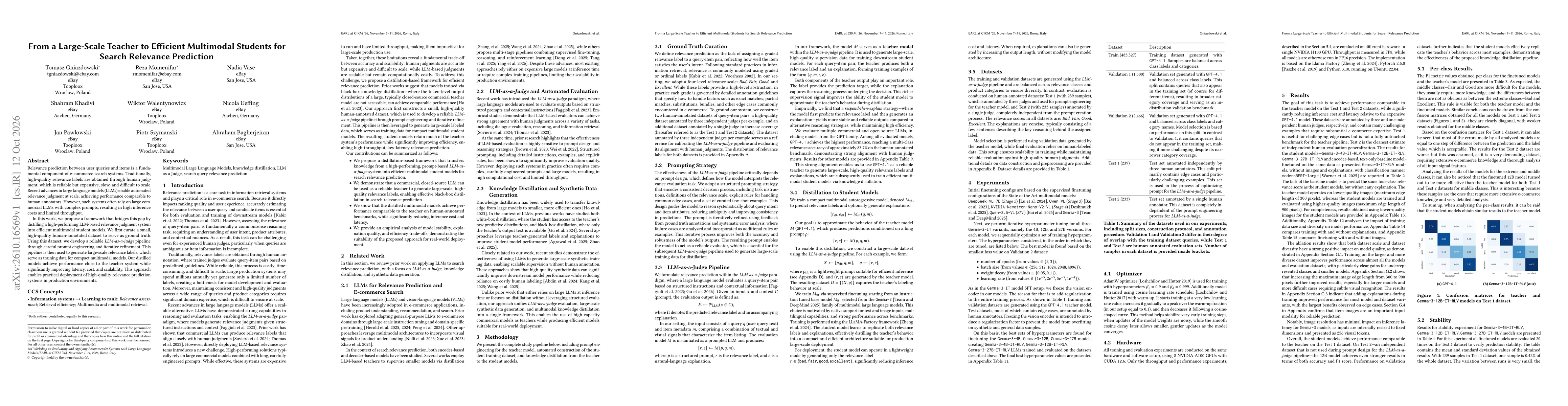 Thumbnail for From a Large-Scale Teacher to Efficient Multimodal Students for Search Relevance Prediction