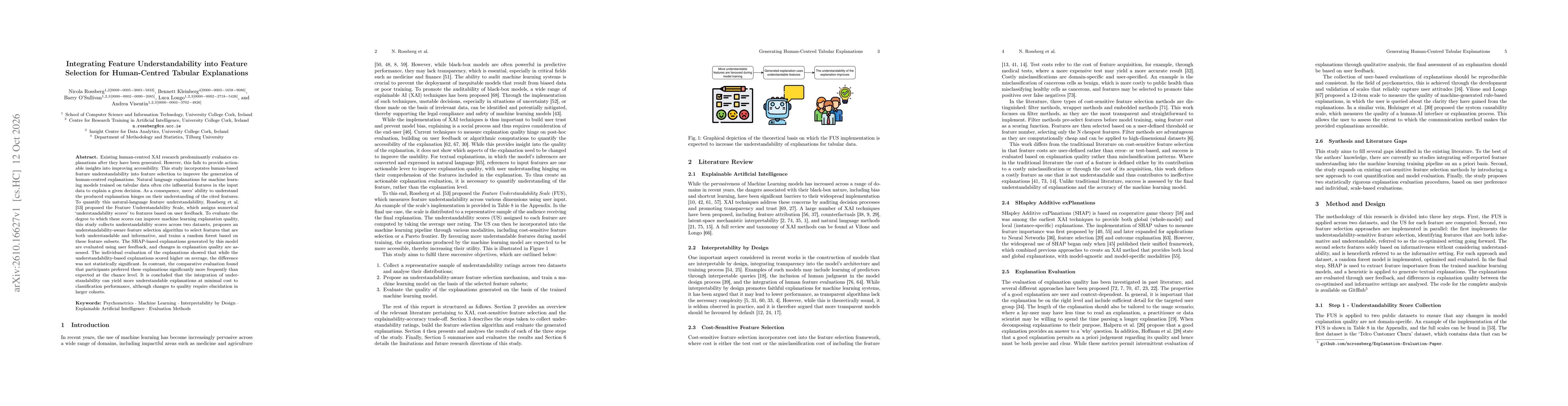 Thumbnail for Integrating Feature Understandability into Feature Selection for Human-Centred Tabular Explanations
