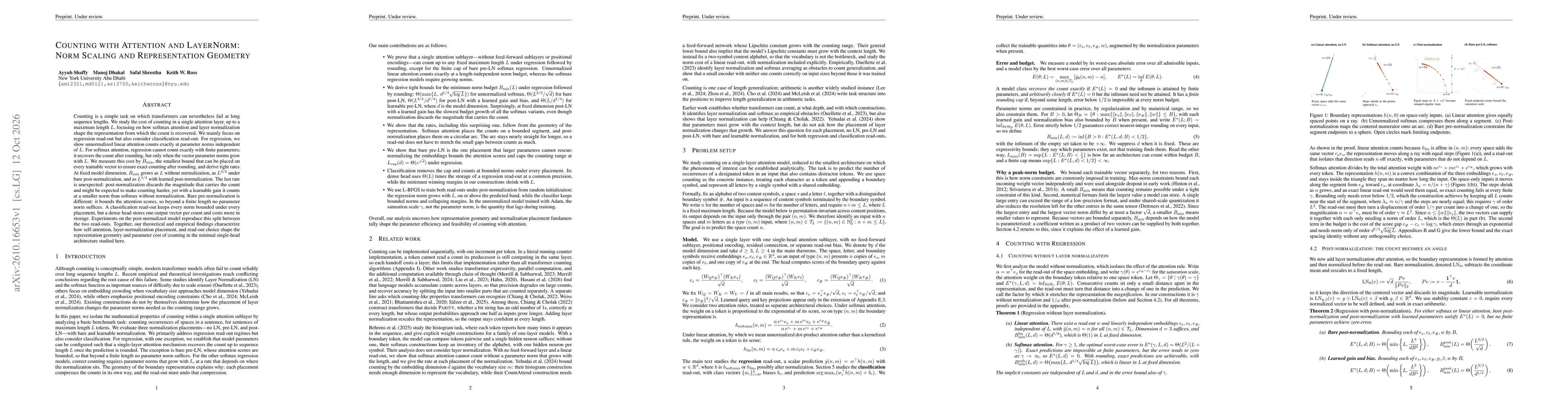 Thumbnail for Counting with Attention and LayerNorm: Norm Scaling and Representation Geometry