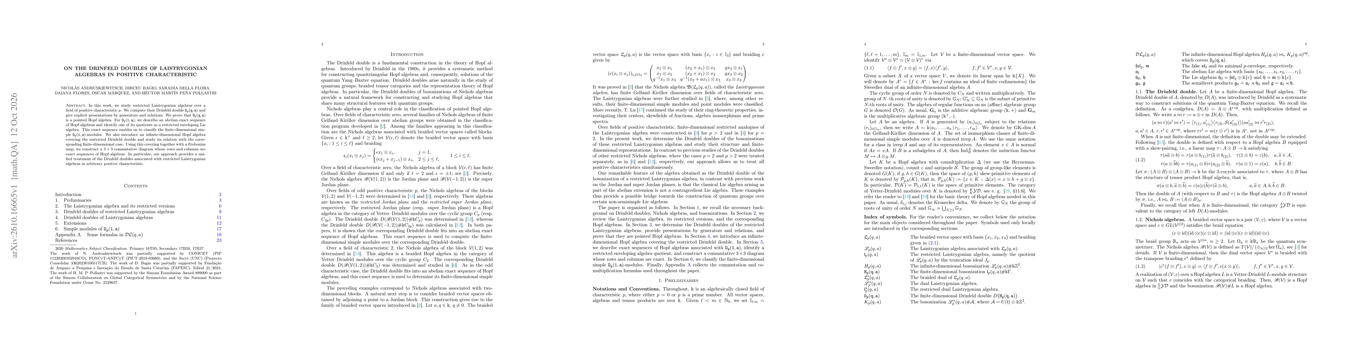 Thumbnail for On the Drinfeld doubles of Laistrygonian algebras in positive characteristic