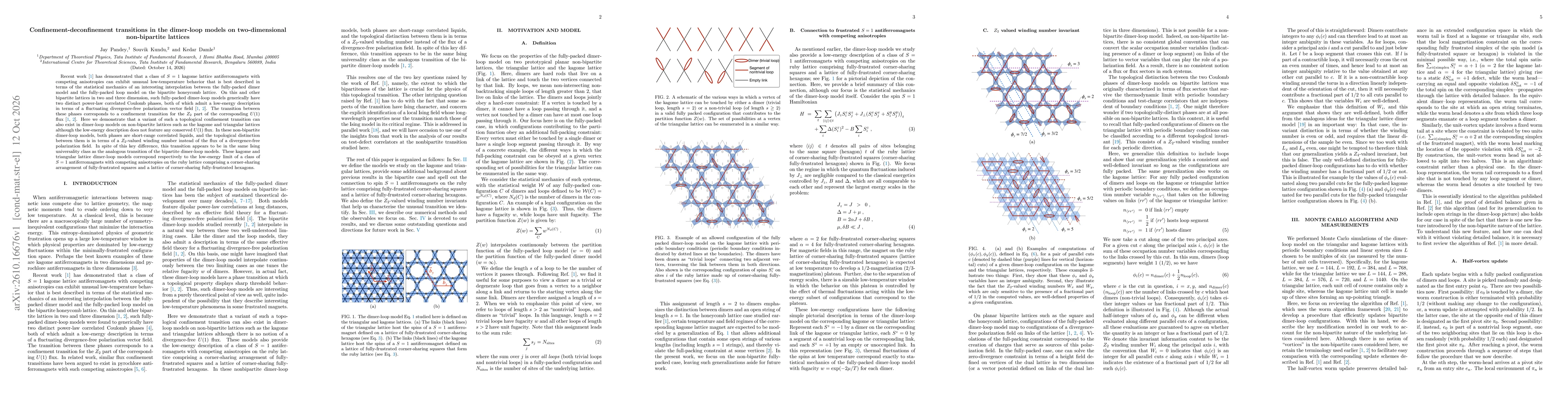 Thumbnail for Confinement-deconfinement transitions in the dimer-loop models on two-dimensional non-bipartite lattices