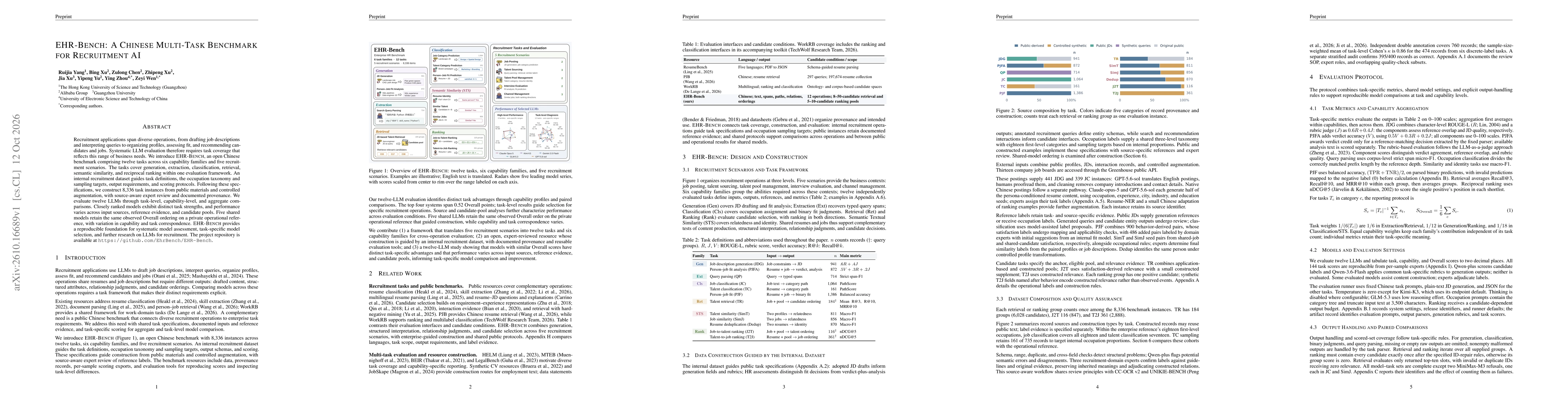 Thumbnail for EHR-Bench: A Chinese Multi-Task Benchmark for Recruitment AI