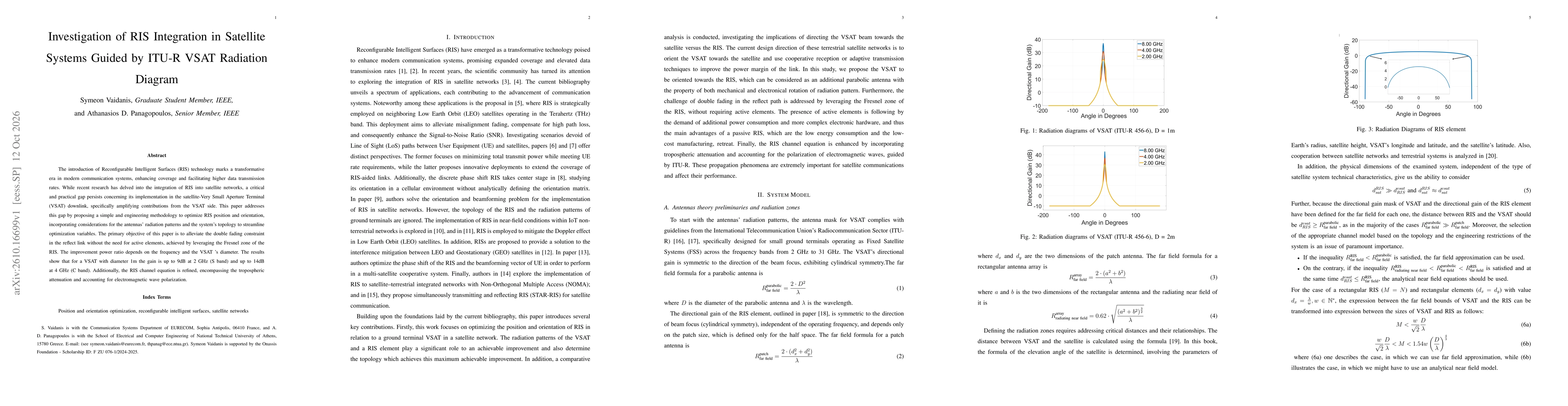 Thumbnail for Investigation of RIS Integration in Satellite Systems Guided by ITU-R VSAT Radiation Diagram