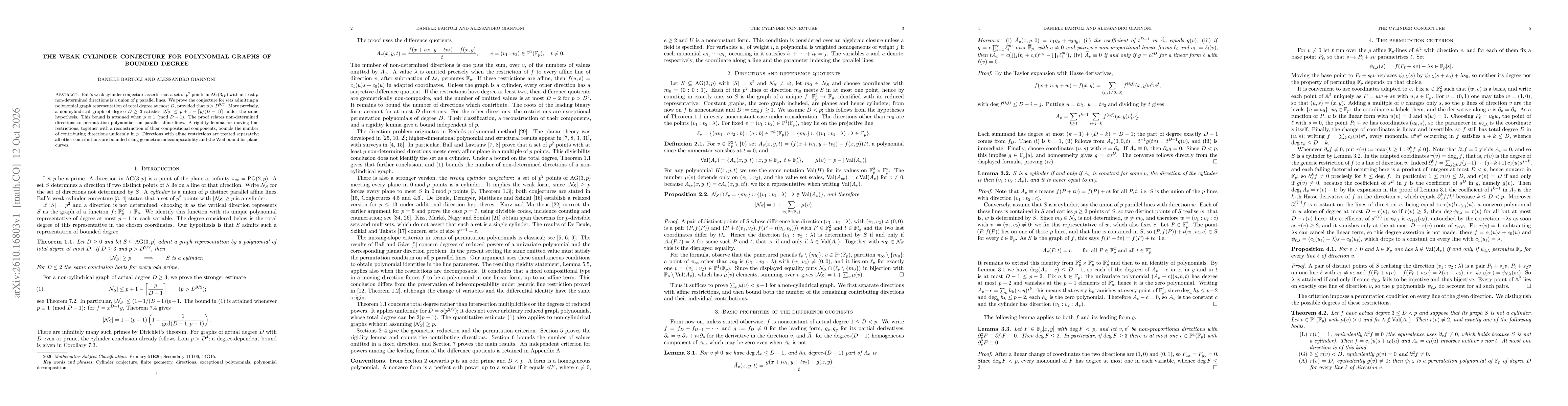 Thumbnail for The weak cylinder conjecture for polynomial graphs of bounded degree