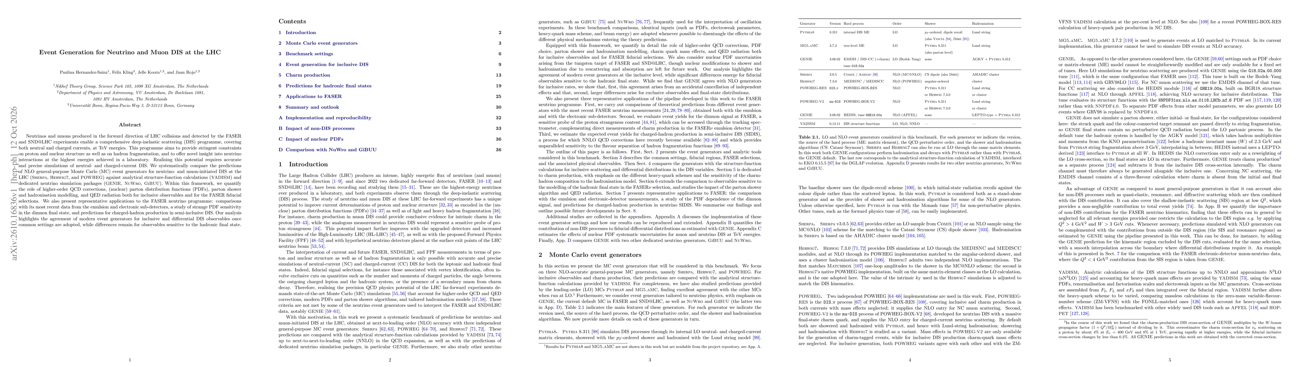 Thumbnail for Event Generation for Neutrino and Muon DIS at the LHC