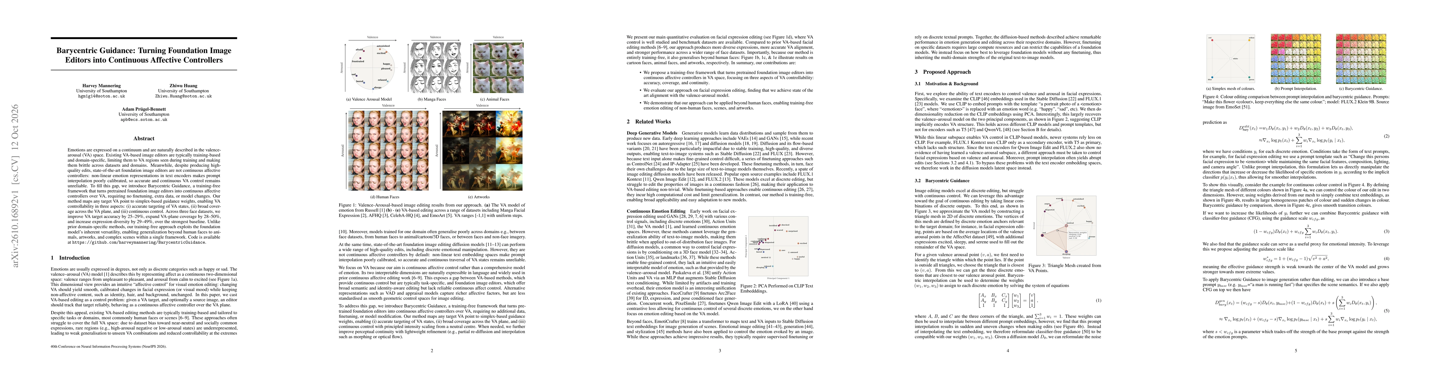 Thumbnail for Barycentric Guidance: Turning Foundation Image Editors into Continuous Affective Controllers
