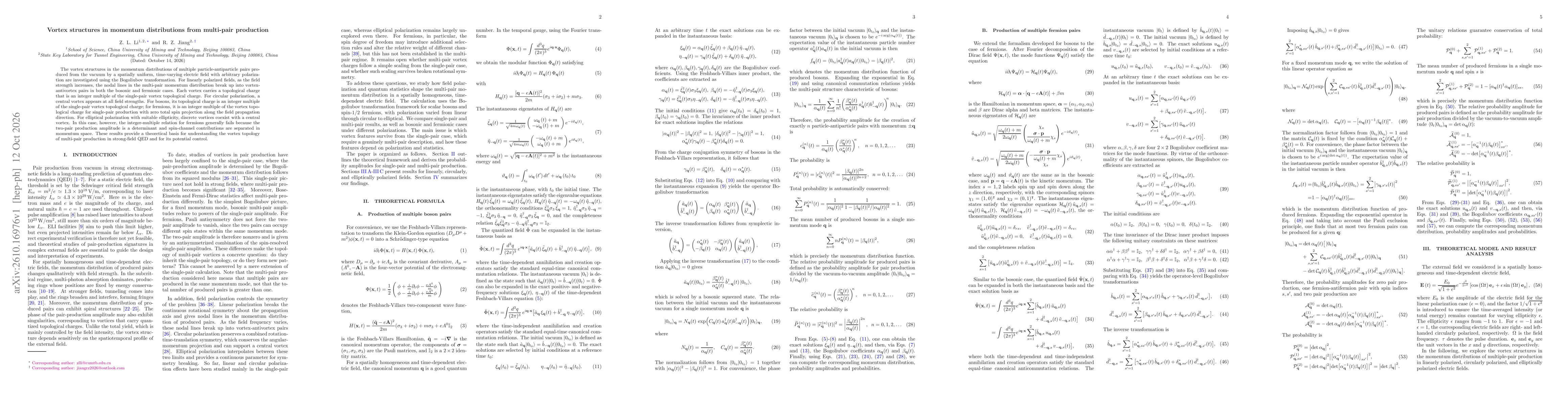 Thumbnail for Vortex structures in momentum distributions from multi-pair production