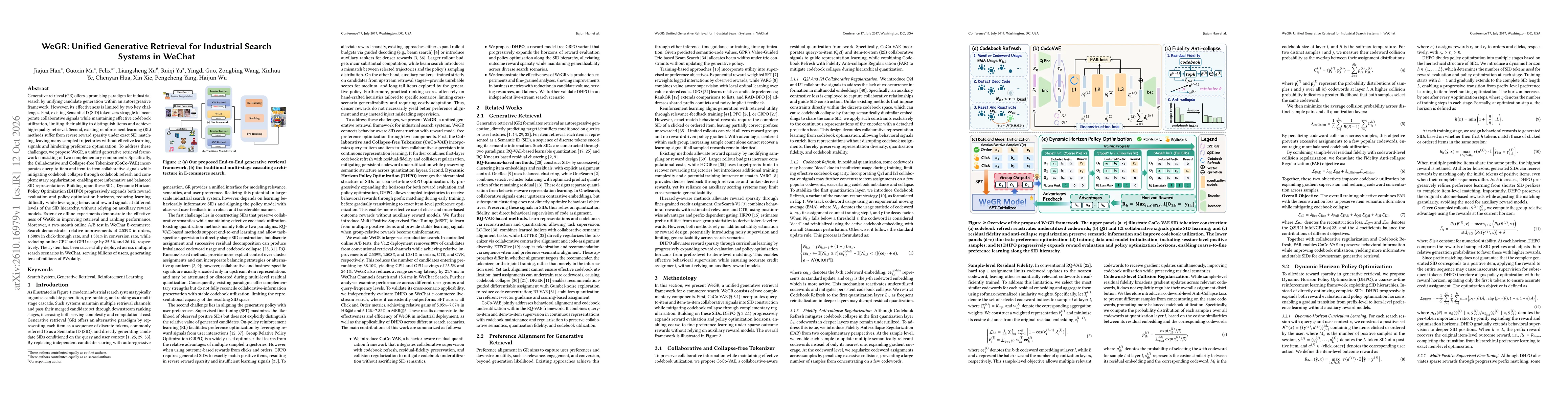Thumbnail for WeGR: Unified Generative Retrieval for Industrial Search Systems in WeChat