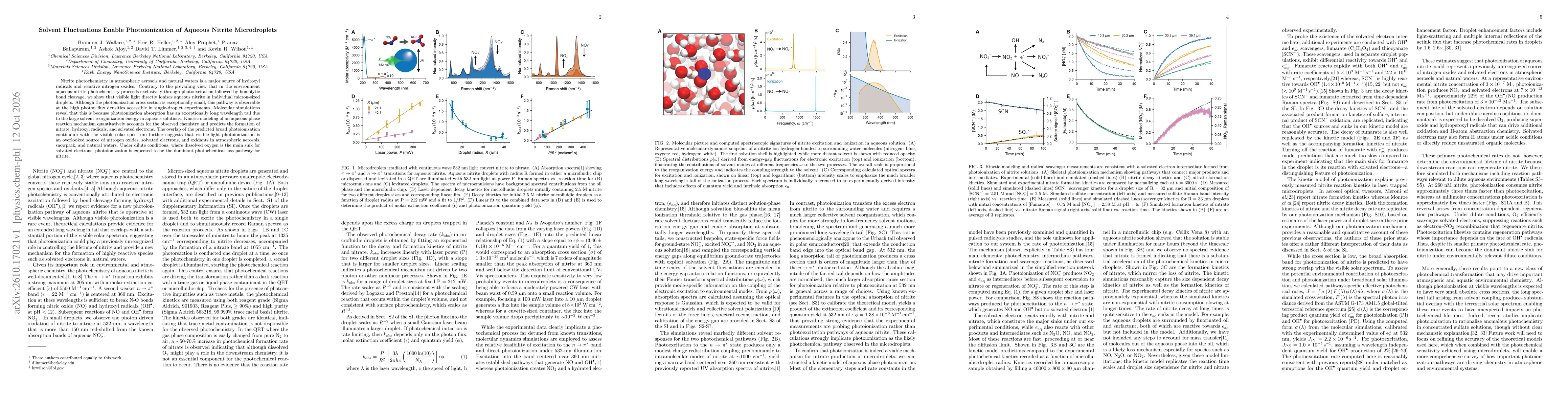 Thumbnail for Solvent Fluctuations Enable Photoionization of Aqueous Nitrite Microdroplets