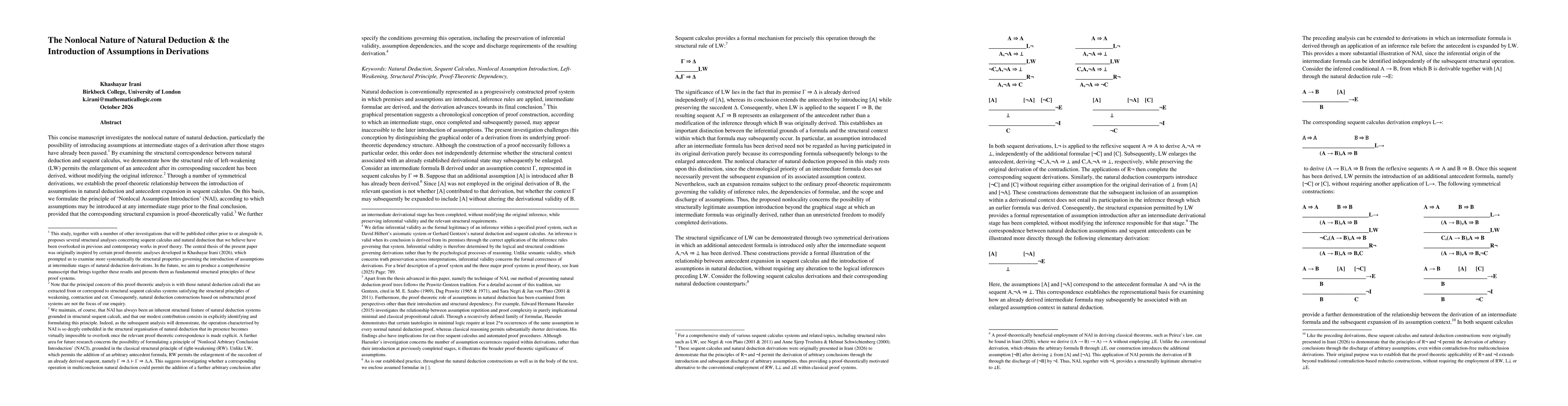Thumbnail for The Nonlocal Nature of Natural Deduction & the Introduction of Assumptions in Derivations