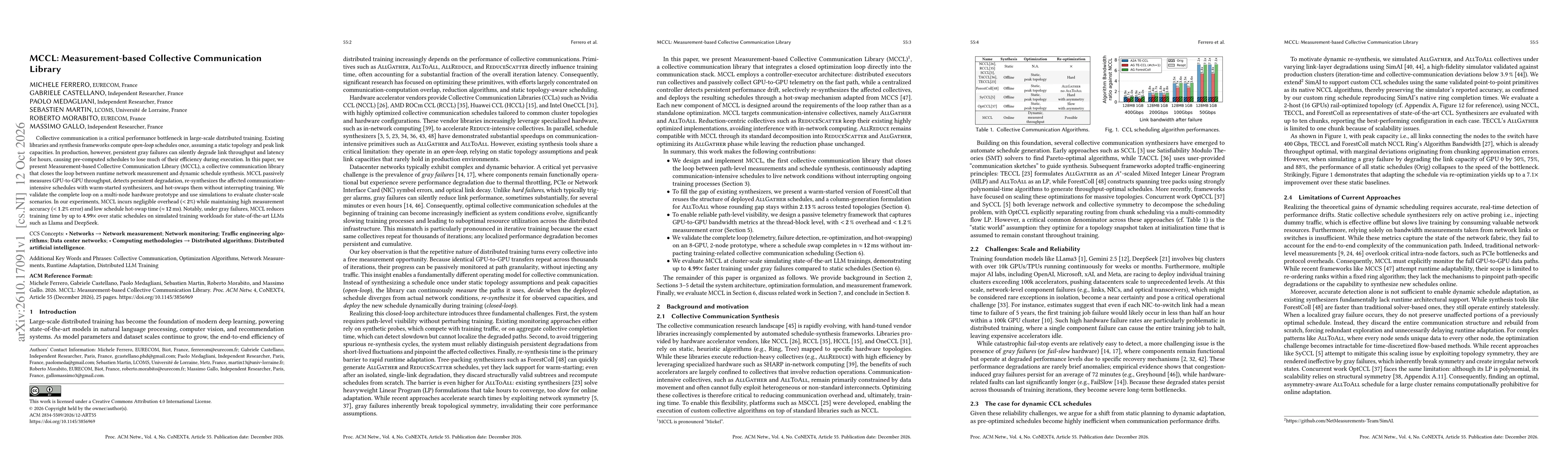 Thumbnail for MCCL: Measurement-based Collective Communication Library