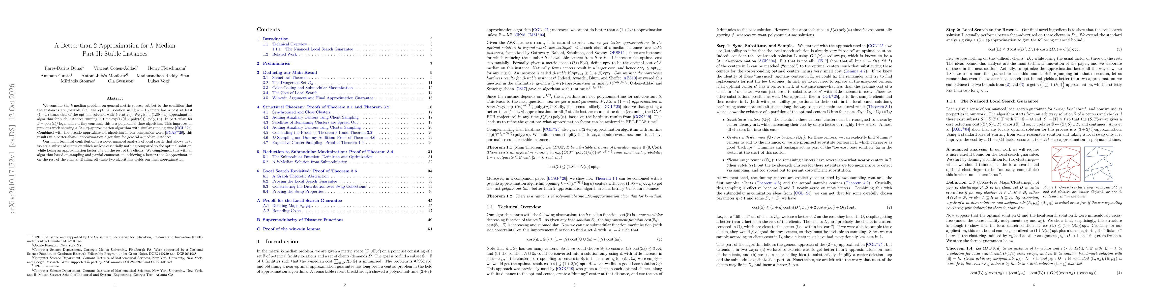 Thumbnail for A Better-than-$2$ Approximation for $k$-Median Part II: Stable Instances