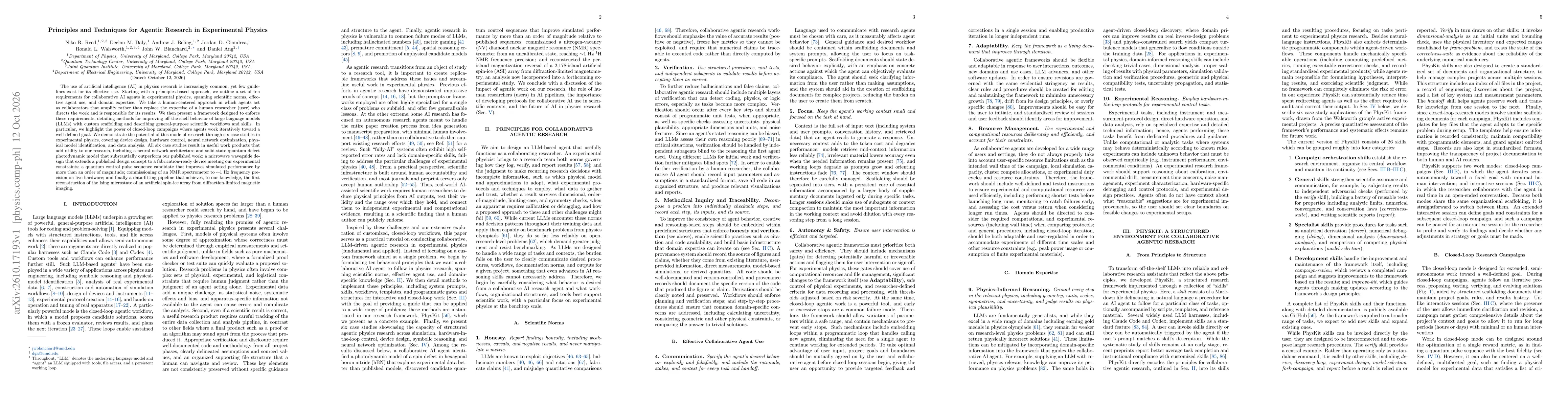 Thumbnail for Principles and Techniques for Agentic Research in Experimental Physics