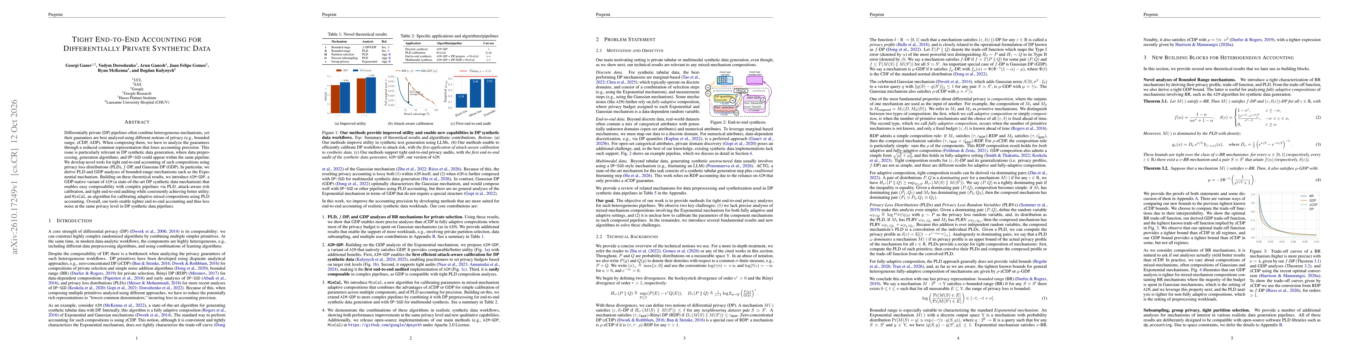 Thumbnail for Tight End-to-End Accounting for Differentially Private Synthetic Data