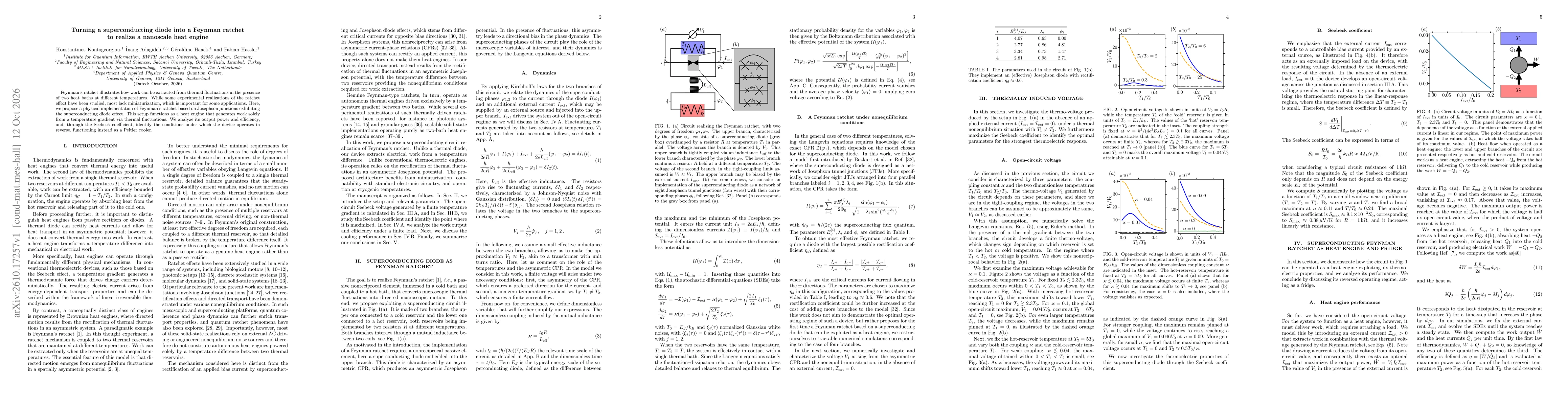 Thumbnail for Turning a superconducting diode into a Feynman ratchet to realize a nanoscale heat engine