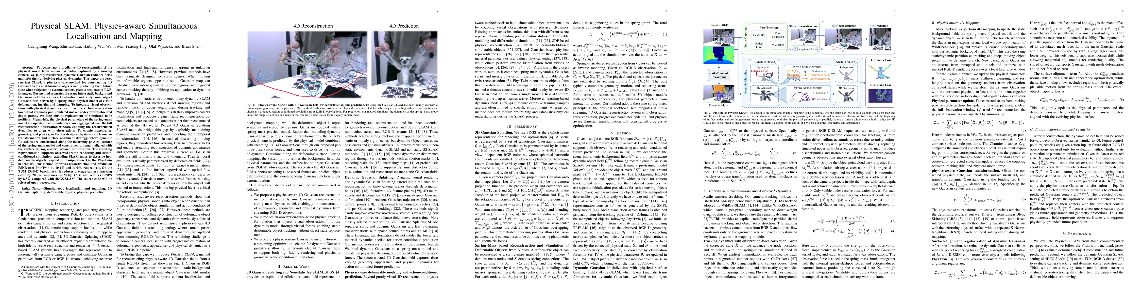 Thumbnail for Physical SLAM: Physics-aware Simultaneous Localisation and Mapping