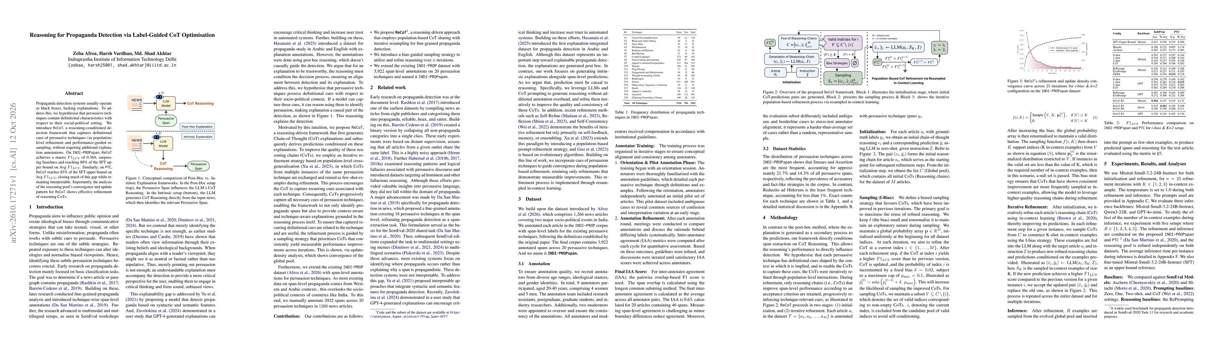 Thumbnail for Reasoning for Propaganda Detection via Label-Guided CoT Optimisation