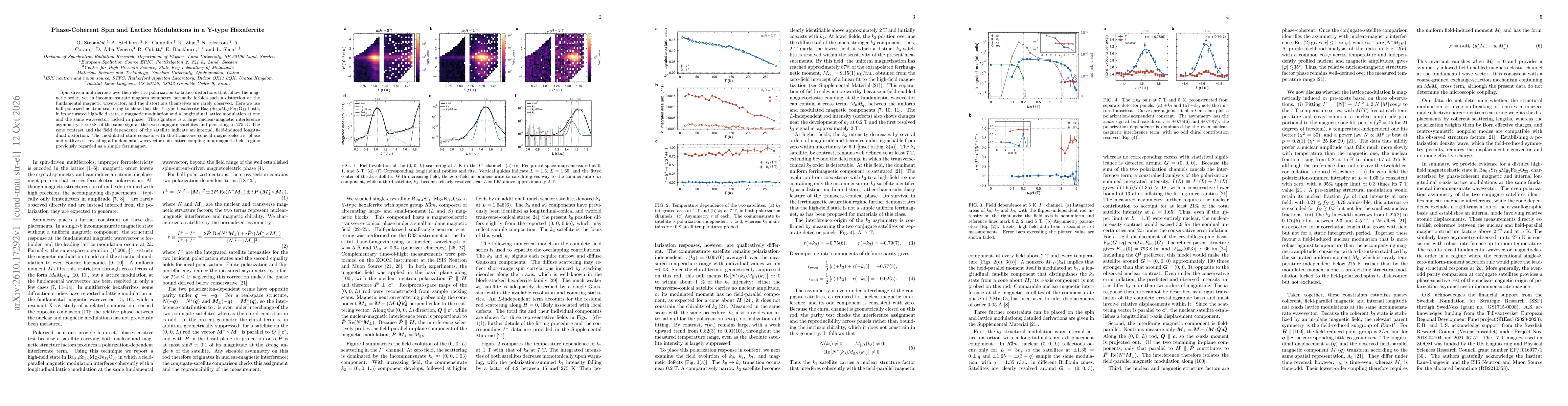 Thumbnail for Phase-Coherent Spin and Lattice Modulations in a Y-type Hexaferrite
