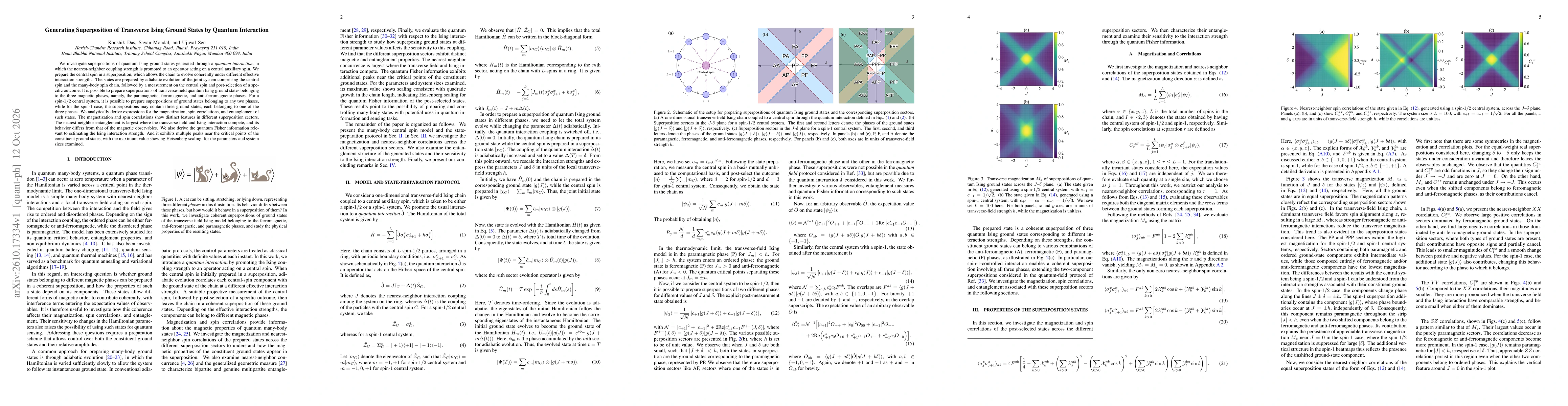 Thumbnail for Generating Superposition of Transverse Ising Ground States by Quantum Interaction
