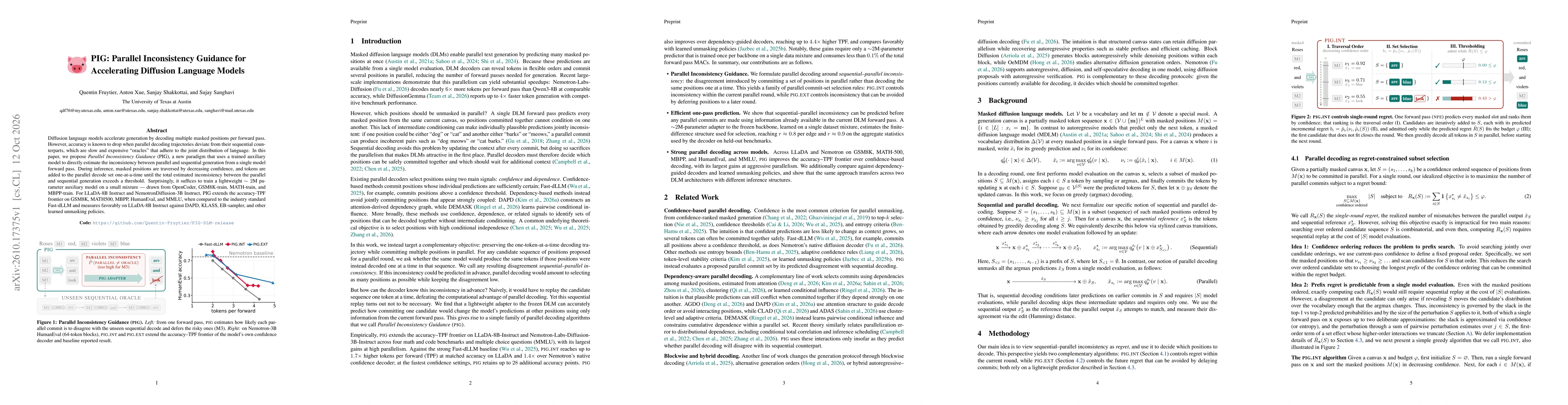 Thumbnail for PIG: Parallel Inconsistency Guidance for Accelerating Diffusion Language Models