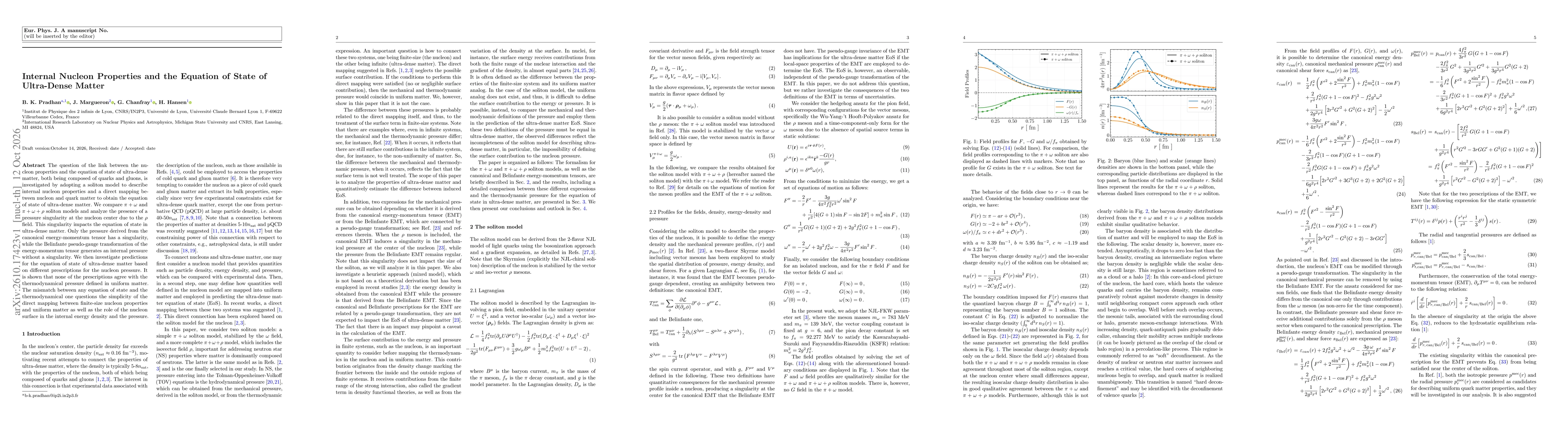 Thumbnail for Internal Nucleon Properties and the Equation of State of Ultra-Dense Matter