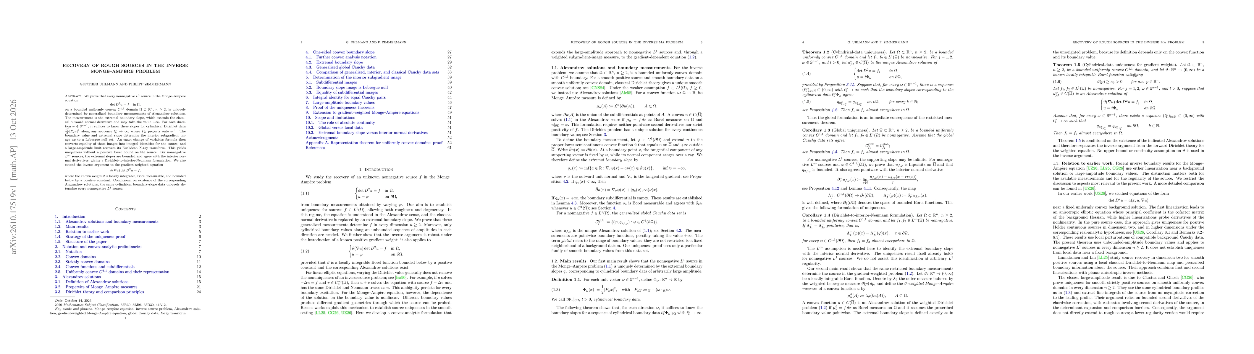 Thumbnail for Recovery of Rough Sources in the Inverse Monge--Ampère Problem