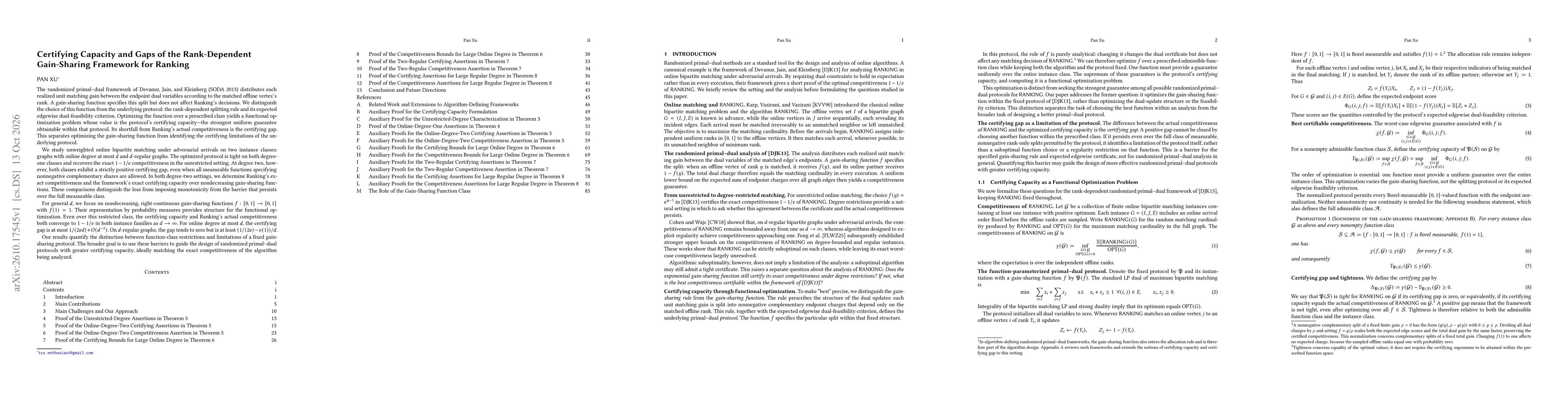 Thumbnail for Certifying Capacity and Gaps of the Rank-Dependent Gain-Sharing Framework for Ranking