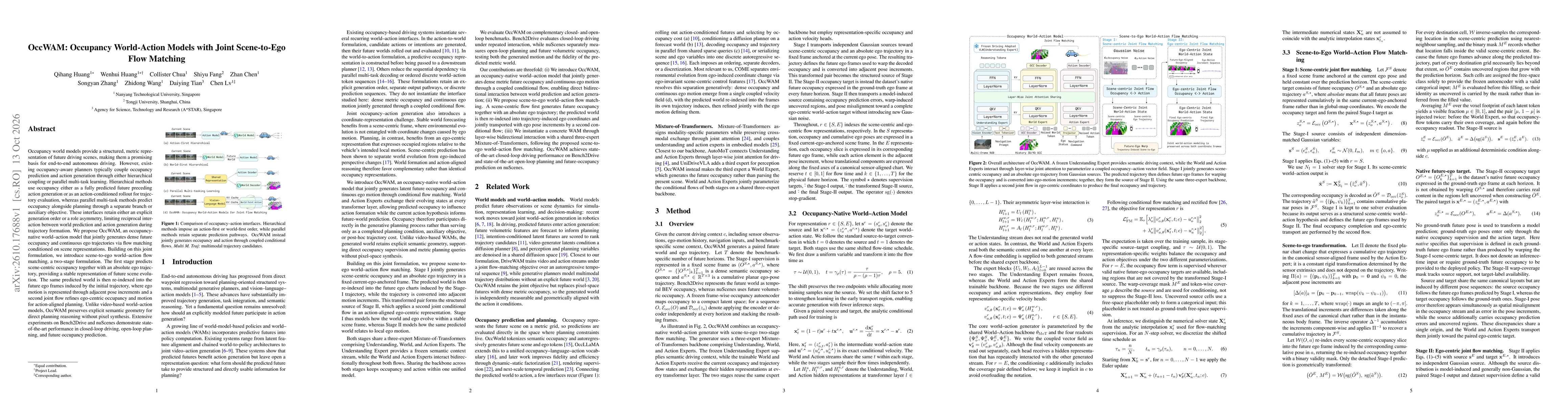 Thumbnail for OccWAM: Occupancy World-Action Models with Joint Scene-to-Ego Flow Matching