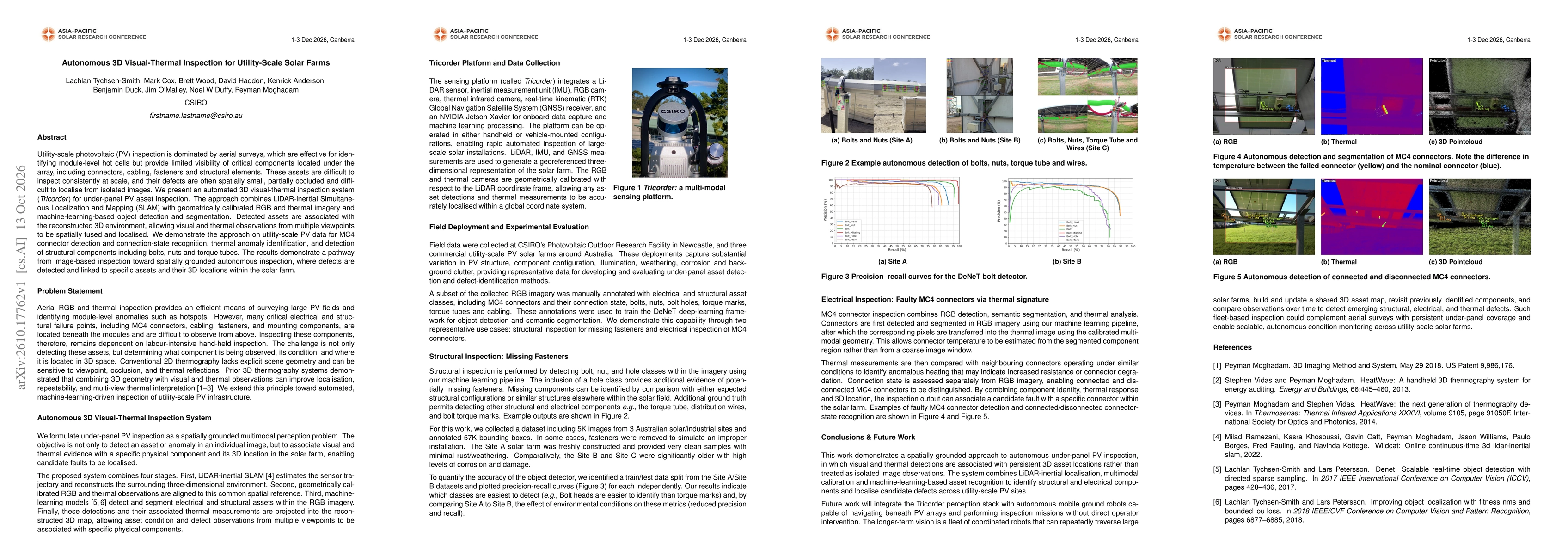 Thumbnail for Autonomous 3D Visual-Thermal Inspection for Utility-Scale Solar Farms