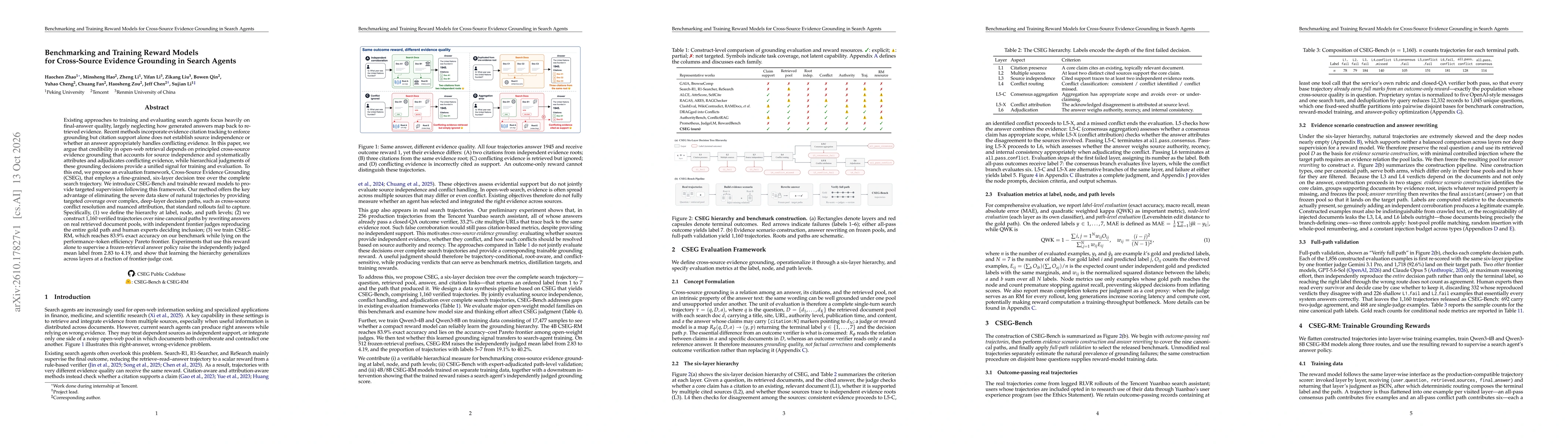 Thumbnail for Benchmarking and Training Reward Models for Cross-Source Evidence Grounding in Search Agents