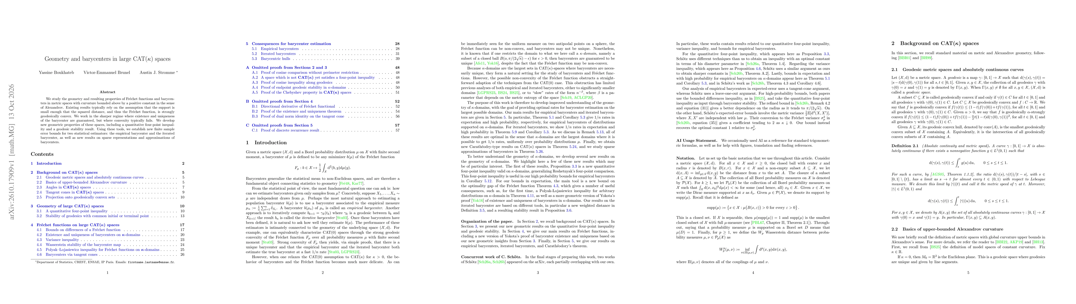 Thumbnail for Geometry and barycenters in large $\CAT(κ)$ spaces