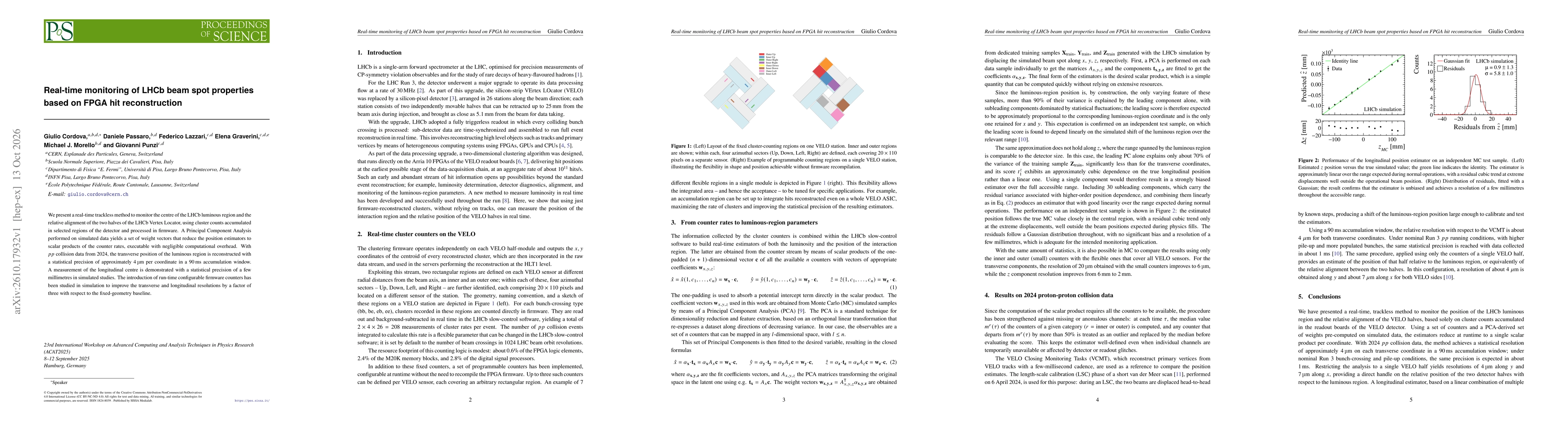 Thumbnail for Real-time monitoring of LHCb beam spot properties based on FPGA hit reconstruction