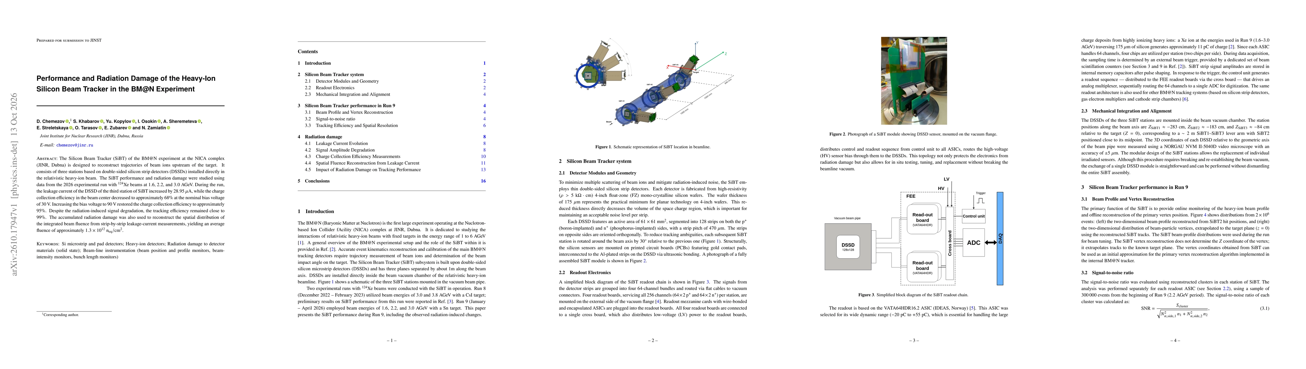 Thumbnail for Performance and Radiation Damage of the Heavy-Ion Silicon Beam Tracker in the BM@N Experiment