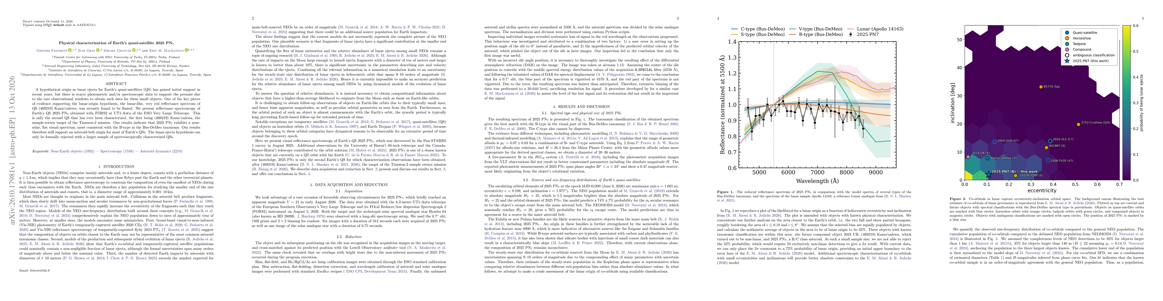 Thumbnail for Physical characterization of Earth's quasi-satellite 2025 PN7