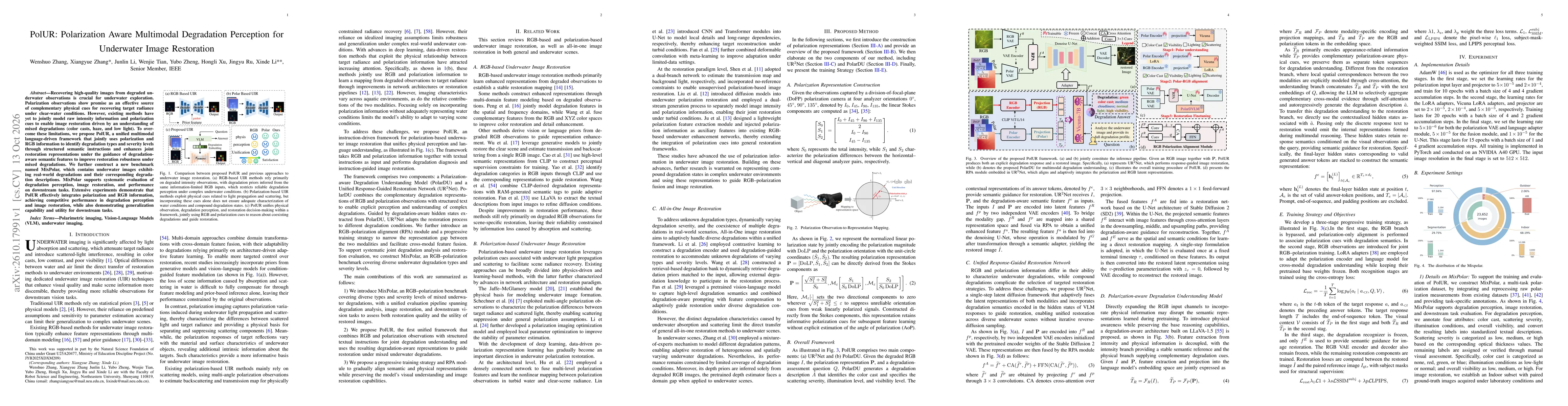 Thumbnail for PolUR: Polarization Aware Multimodal Degradation Perception for Underwater Image Restoration
