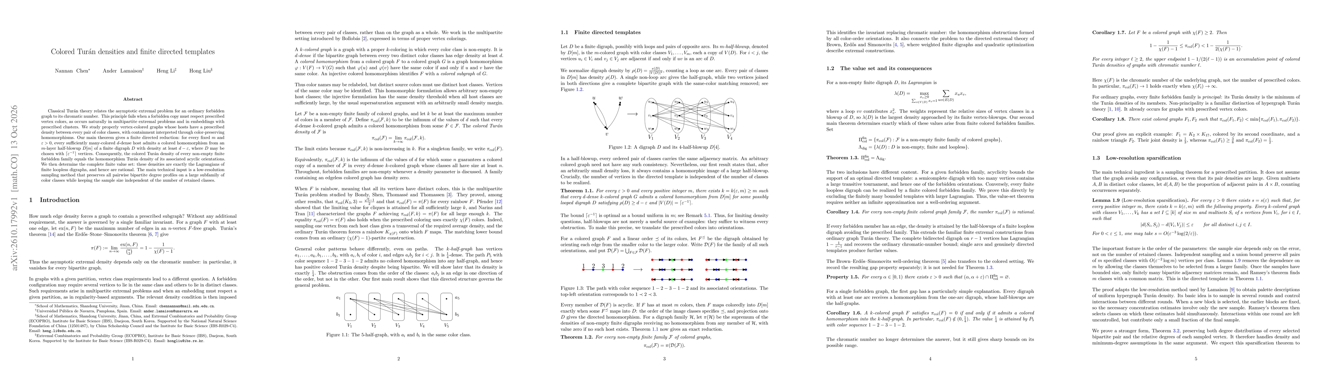 Thumbnail for Colored Turán densities and finite directed templates