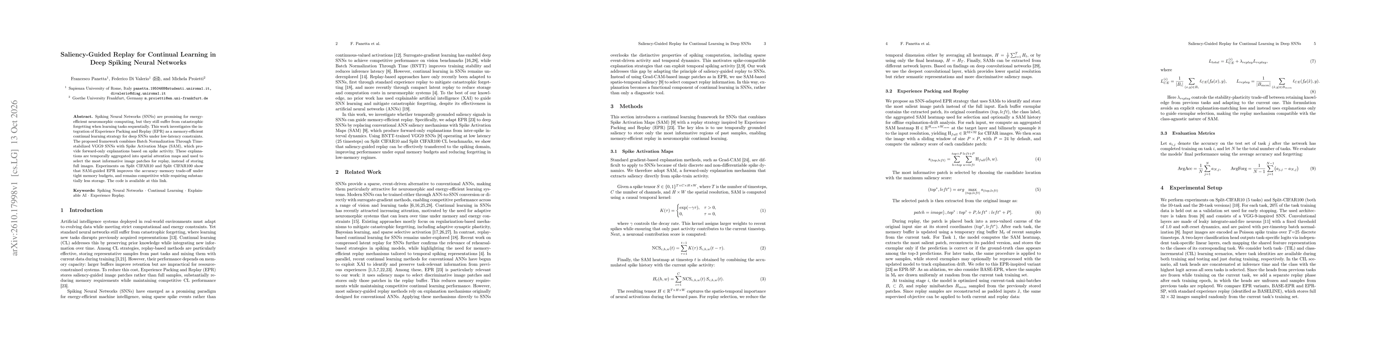 Thumbnail for Saliency-Guided Replay for Continual Learning in Deep Spiking Neural Networks