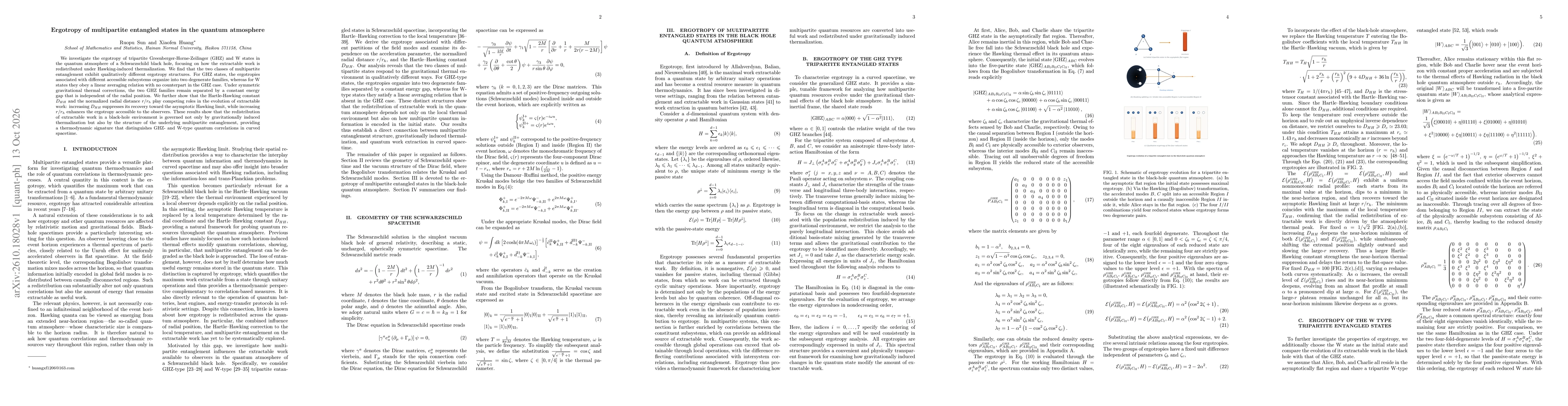Thumbnail for Ergotropy of multipartite entangled states in the quantum atmosphere