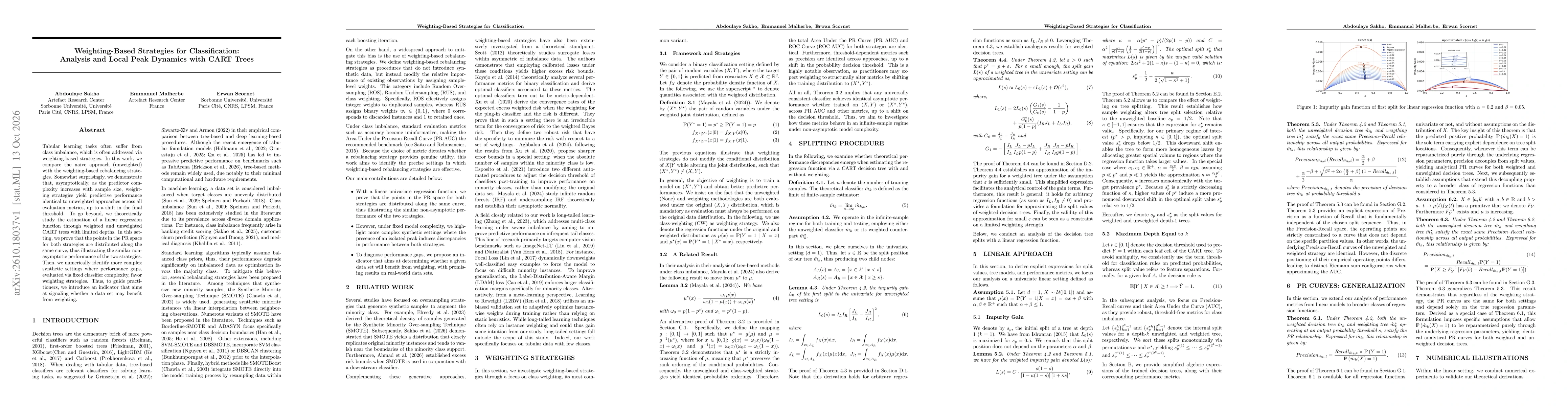 Thumbnail for Weighting-Based Strategies for Classification: Analysis and Local Peak Dynamics with CART Trees