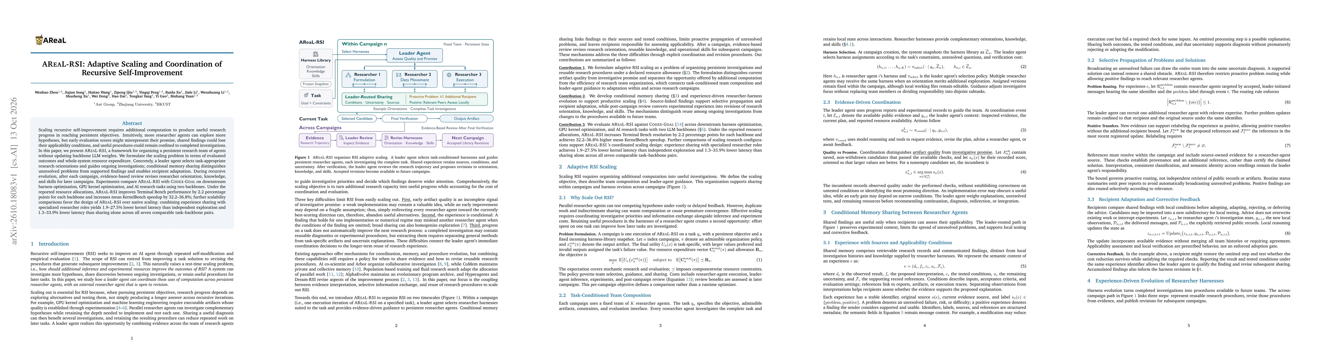 Thumbnail for AReaL-RSI: Adaptive Scaling and Coordination of Recursive Self-Improvement