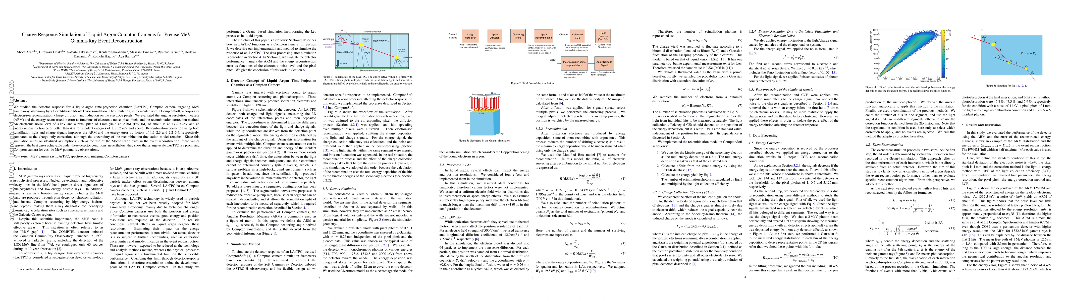 Thumbnail for Charge Response Simulation of Liquid Argon Compton Cameras for Precise MeV Gamma-Ray Event Reconstruction