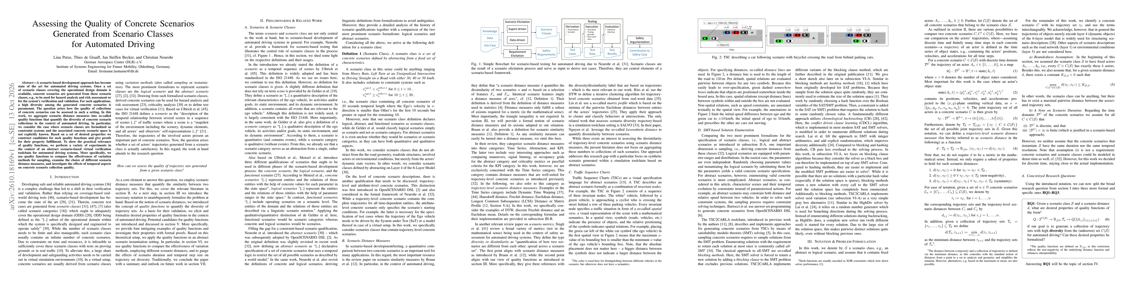 Thumbnail for Assessing the Quality of Concrete Scenarios Generated from Scenario Classes for Automated Driving