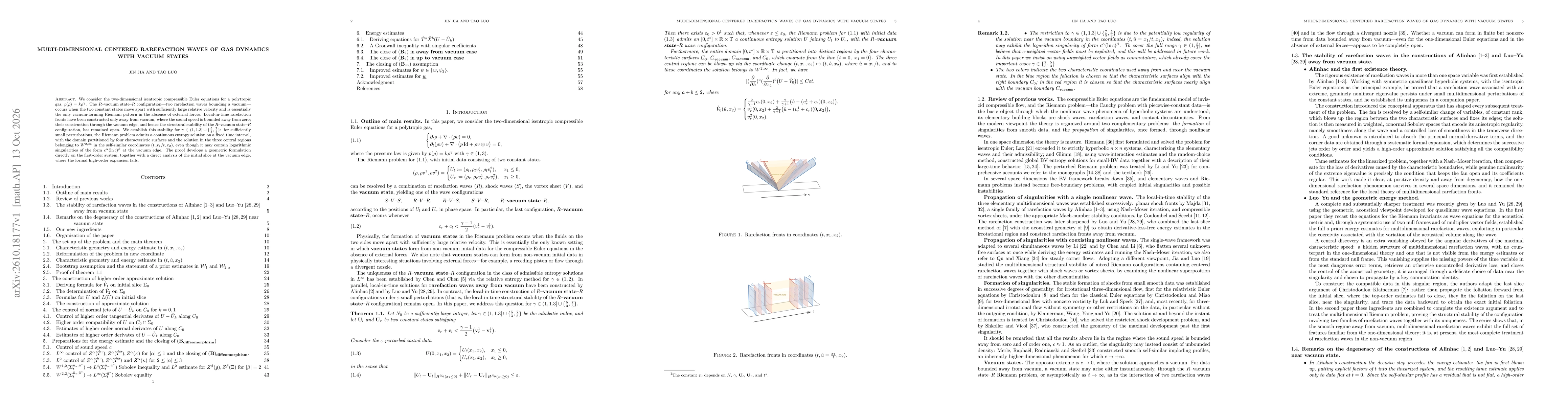 Thumbnail for Multi-dimensional centered rarefaction waves of gas dynamics with vacuum states
