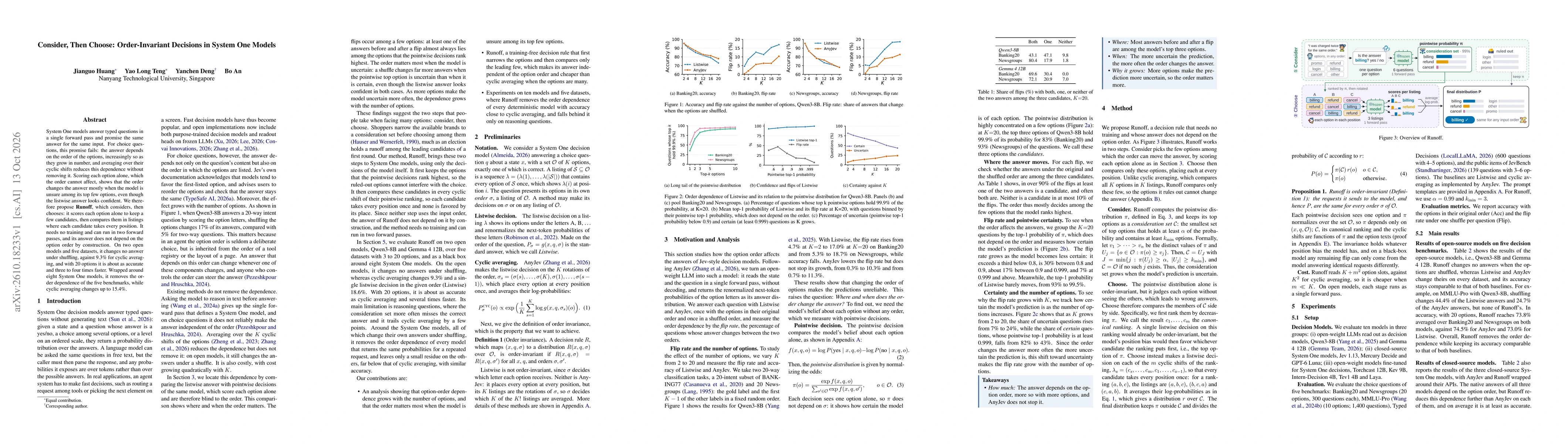 Thumbnail for Consider, Then Choose: Order-Invariant Decisions in System One Models